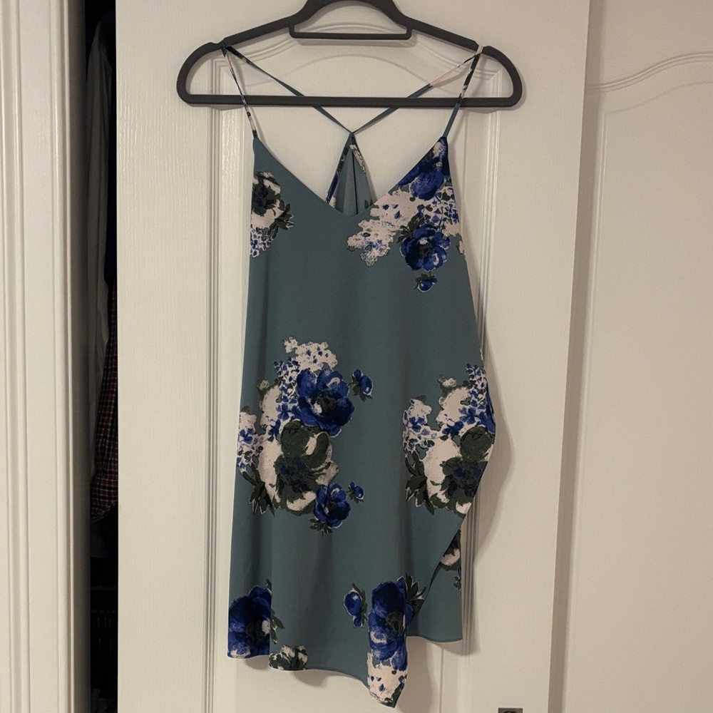 Free People Blue Floral Mini Dress